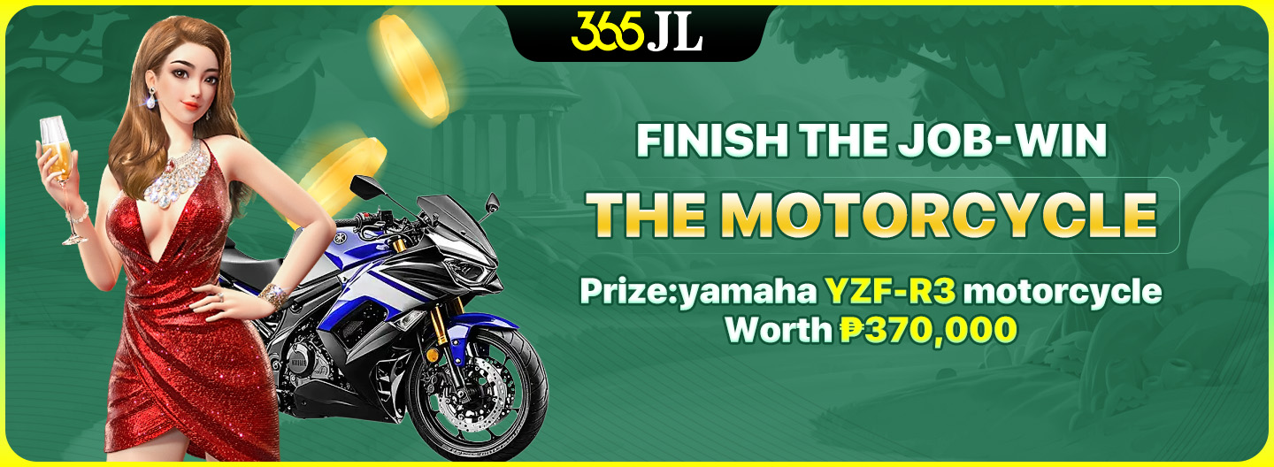 Finish the job - win The motorcycle Prize promotion banner