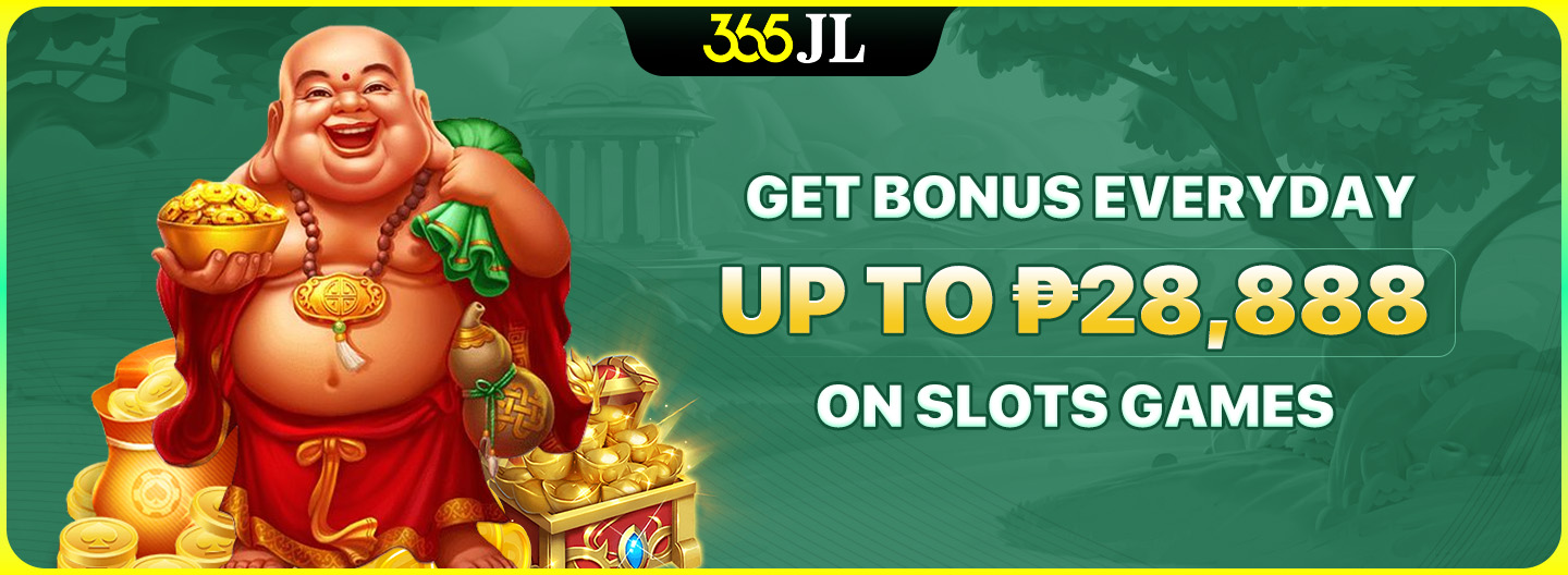 Get bonus everyday Up to ₱28,888 On slots Games promotion banner